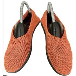 Arcopedico Mailu Knit Coral / Brick Slip-On Wedge Women's Shoes US 7.5 / EU 38